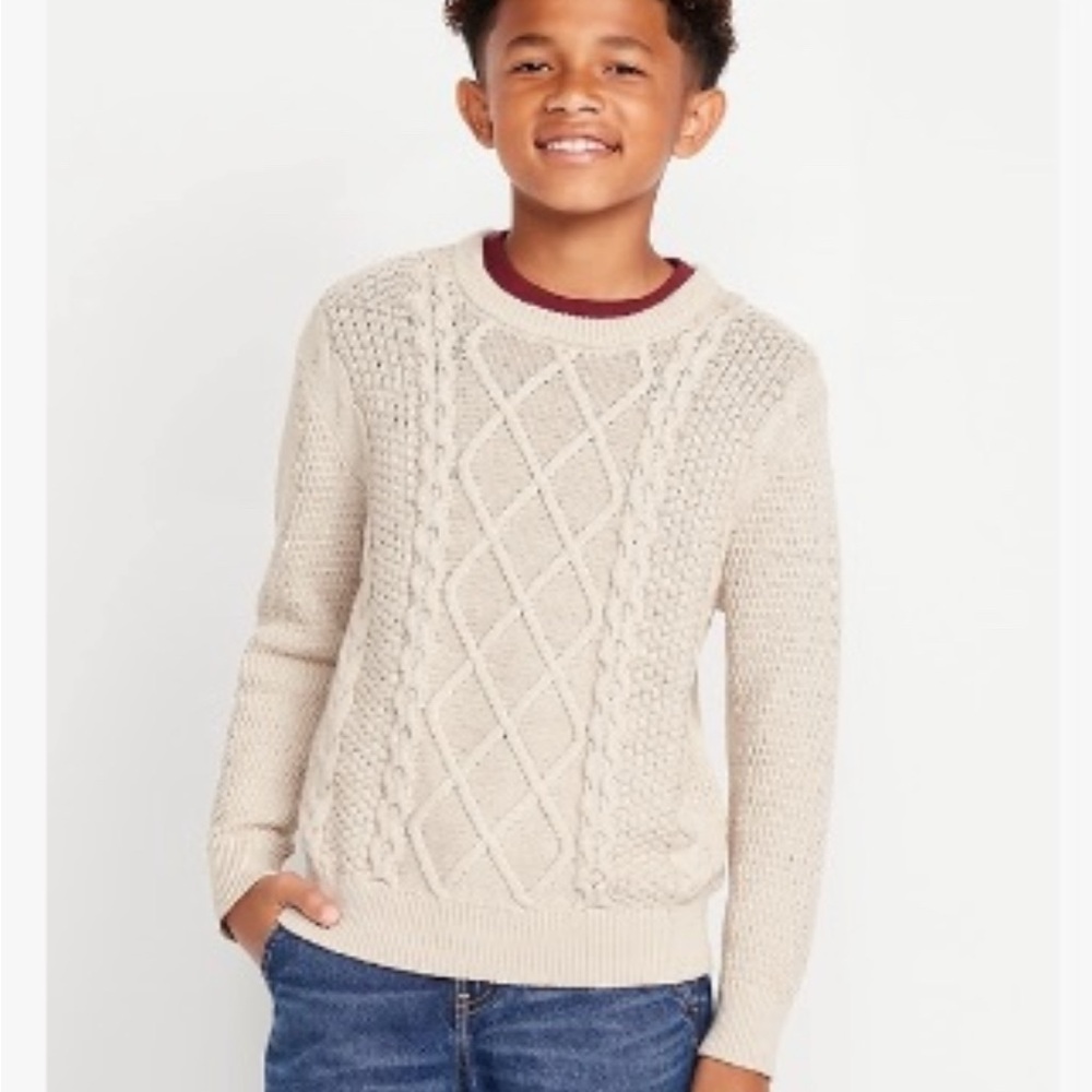 Kids lightweight Cable Knit Sweater New XL (14-16)